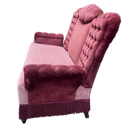 Late 19th-century Tufted Velvet Sofa