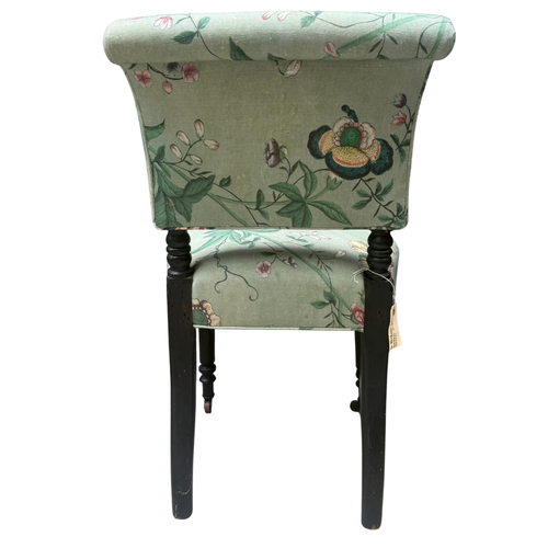 Pair of Antique Leaf Chairs in John Derian x Pierre Frey Fabric