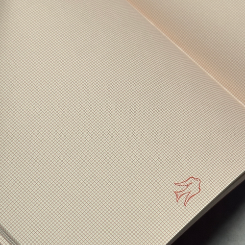 Vermilion Micro-Grid Notebook
