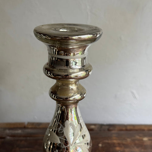 19th-century Mercury Glass Candle Holder (#10-8)