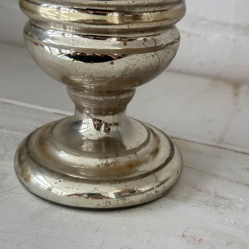 19th-century Mercury Glass Candle Holder (M-08)