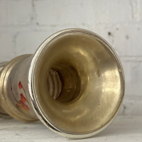 19th-century Mercury Glass Candle Holder (M-08)