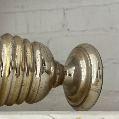 19th-century Mercury Glass Candle Holder (M-08)
