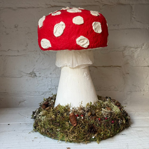 Handmade Wooden Mushroom Creation (#8) by Crystal Sloan