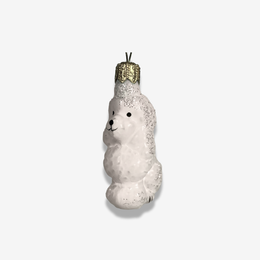 Mini White Poodle Ornament