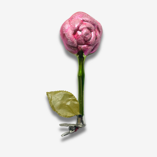 Nostalgic Clip-on Hot Pink Rose Ornament HP