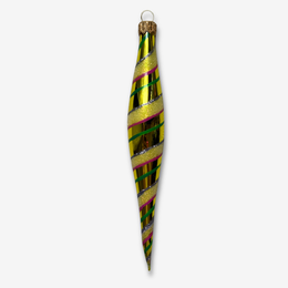 Colorful Twisted Icicle Ornament