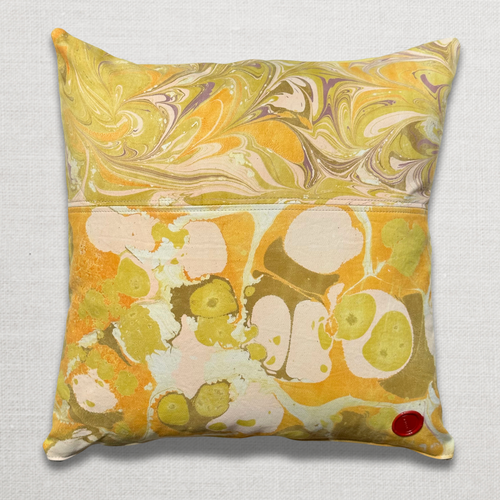 Hand Marbled One-of-a-Kind Pillow (SW05)