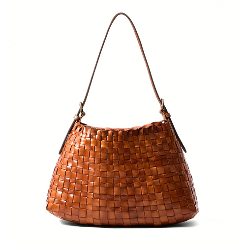 Leather Dragon Diffusion Hobo Salvage Bag in Tan