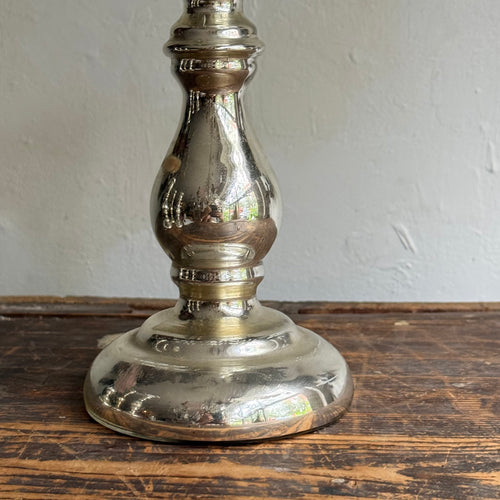 19th-century Mercury Glass Candle Holder (#10-9)