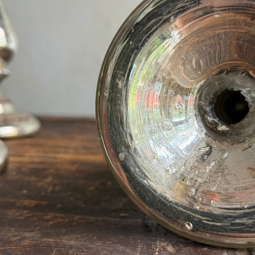 19th-century Mercury Glass Candle Holder (#10-9)