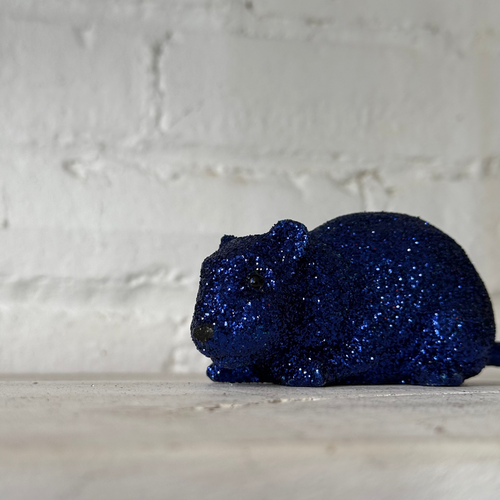 Medium Navy Glitter Mouse