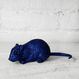 Medium Navy Glitter Mouse