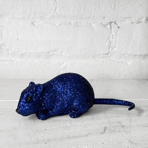 Medium Navy Glitter Mouse