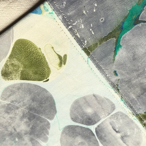 Hand Marbled One-of-a-Kind Zipper Pouch (#P05)