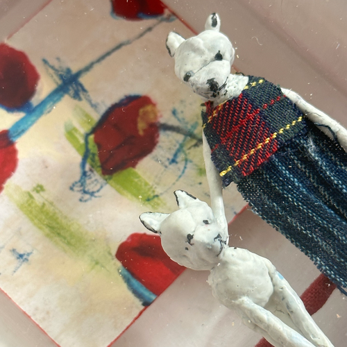 "Rose and Her Pup" Assemblage