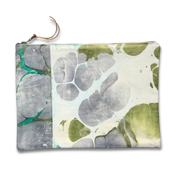 Hand Marbled One-of-a-Kind Zipper Pouch (#P05)