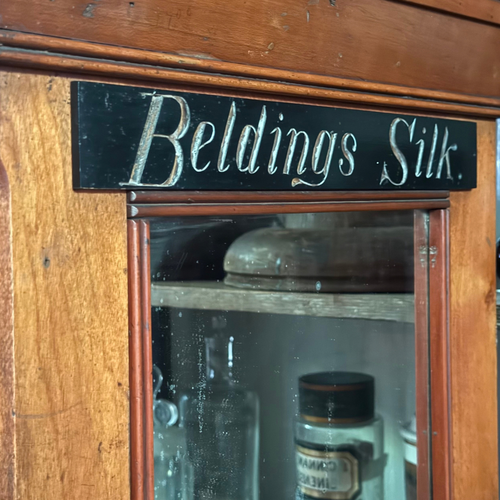 Early 20th-century Belding’s Silk Spool Thread Display Cabinet