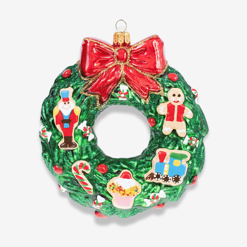 Christmas Wreath with Cookies Ornament