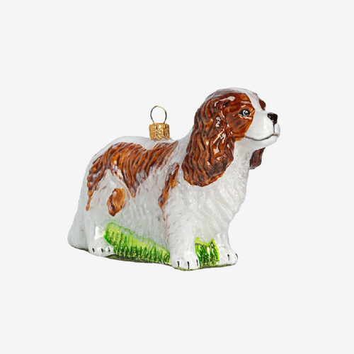 Standing Brown & White Cavalier Ornament