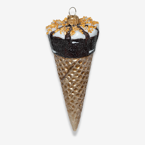 Chocolate Ice Cream Cone Ornament