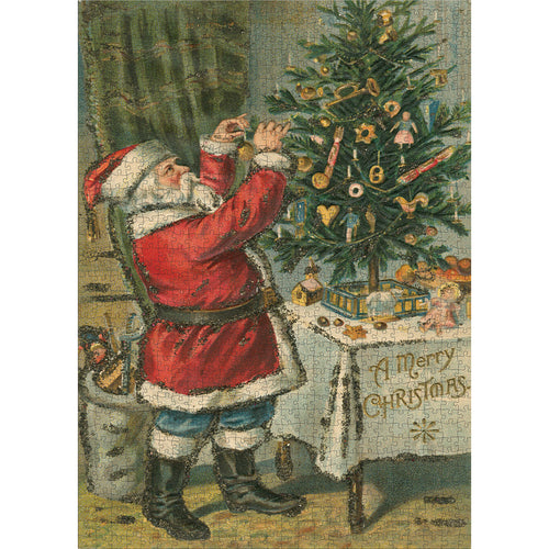 Santa Trims Tree