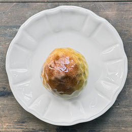 Trompe L'oeil Tropical Fruit Plate with Fluted Rim