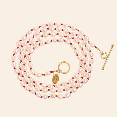 16" Keshi Pearl Strand in Oxblood
