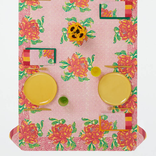 Lisa Corti Panel in Camelia Magenta Pink 220 x 220cm