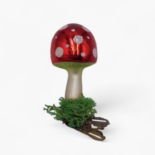 Mini Clip-on Red Mushroom Ornament