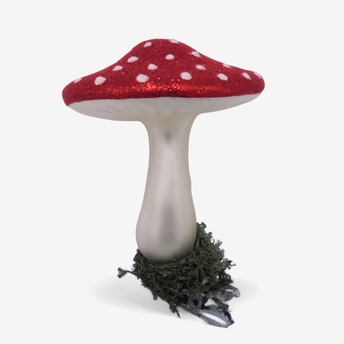 Red Clip-on Mushroom Ornament