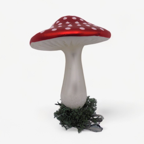 Red & White Clip-on Mushroom Ornament