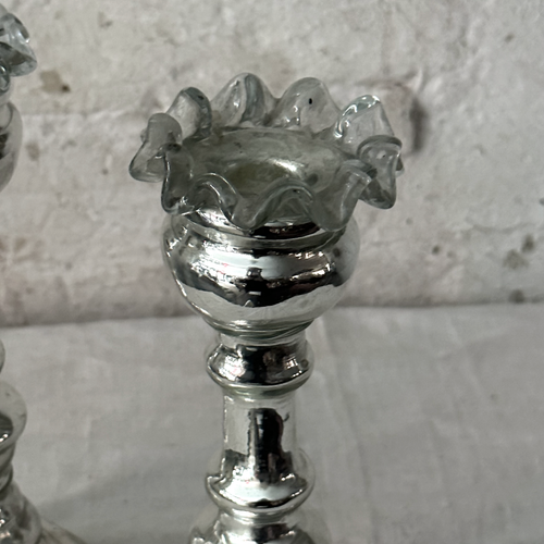 Pair of 19th-century Mercury Glass Candle Holders (01)