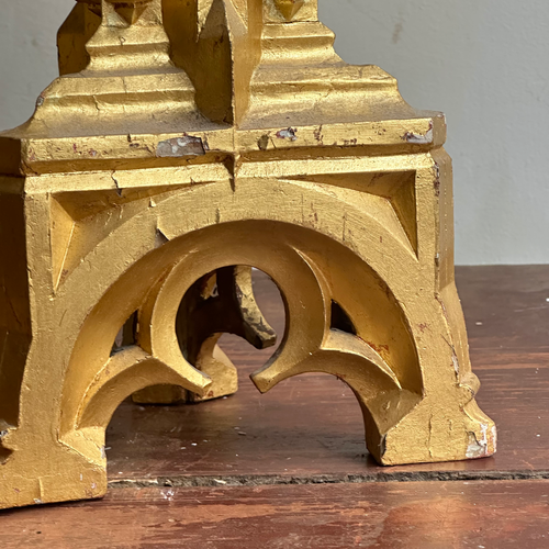 Pair of Early 20th-century Gilded Italian Candlesticks