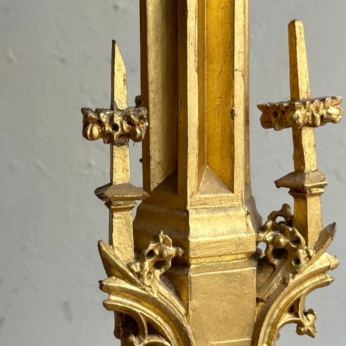 Pair of Early 20th-century Gilded Italian Candlesticks
