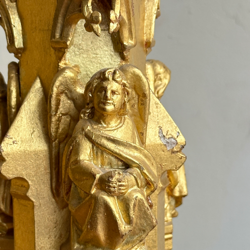 Pair of Early 20th-century Gilded Italian Candlesticks