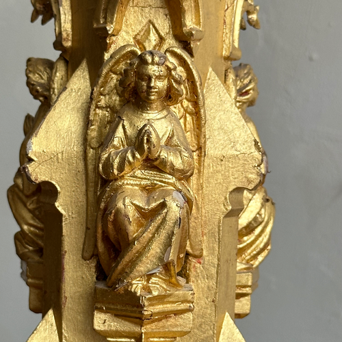 Pair of Early 20th-century Gilded Italian Candlesticks