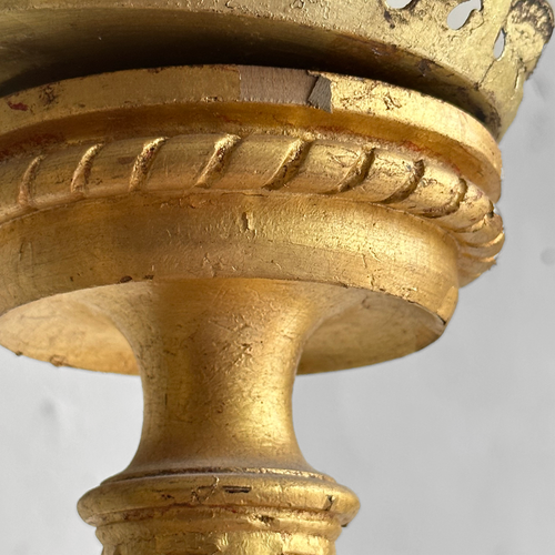 Pair of Early 20th-century Gilded Italian Candlesticks