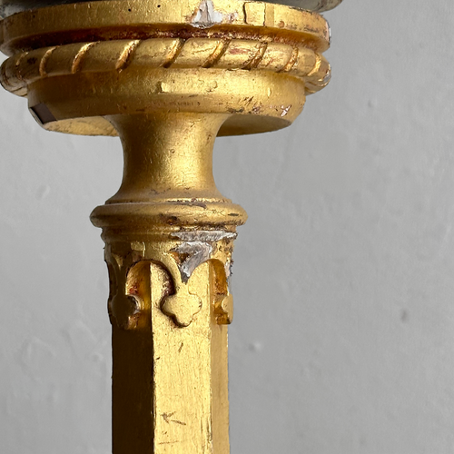 Pair of Early 20th-century Gilded Italian Candlesticks