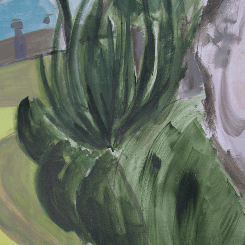 "Lake Como Villa Babianello I" Painted Backdrop by Virginia Johnson