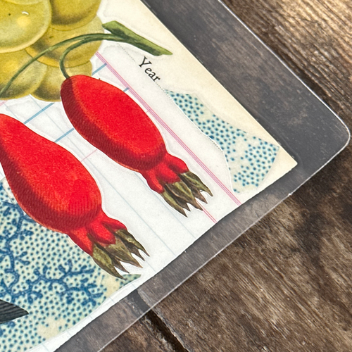 One of a Kind Collaged Fish Mat Pair