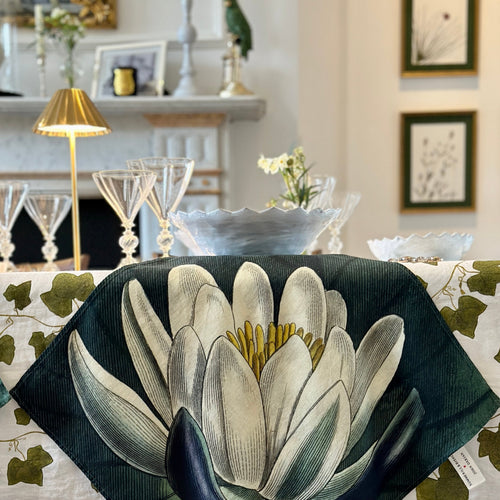 Summerill & Bishop x John Derian "Water Lily" Linen Napkin Set of 6