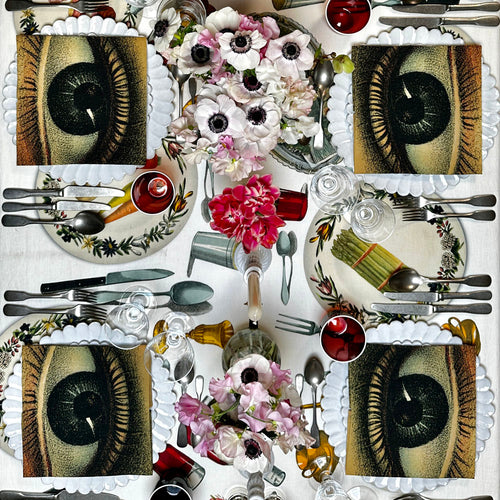 Summerill & Bishop x John Derian "Eye" Linen Napkin Set of 6