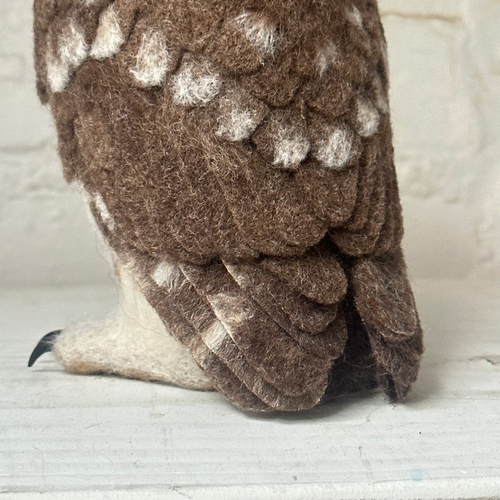 Needle Felted Left Facing Saw-Whet Owl