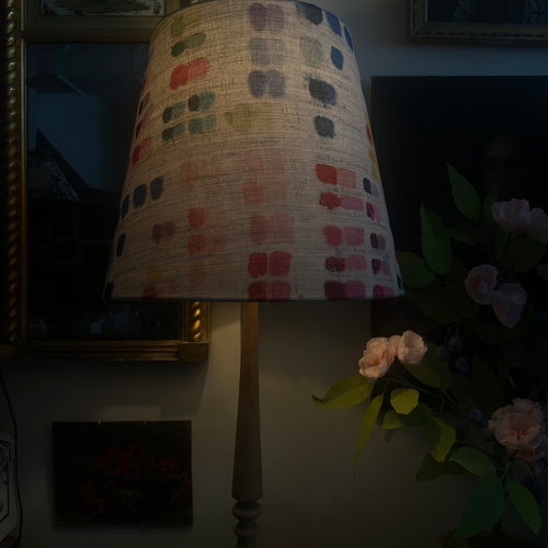 Custom John Derian for Designers Guild "Mixed Tones Canvas" Lampshade