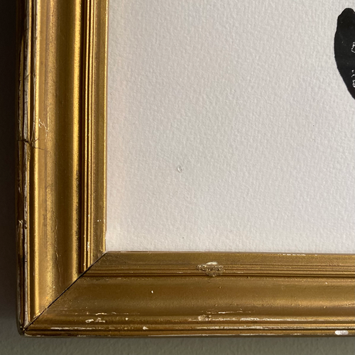 Hugo Guinness "Black Cat" Linocut in a Vintage Frame