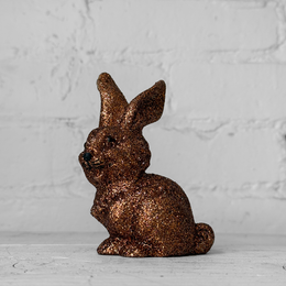 Ino Schaller Small Glitter Bunny in Brown