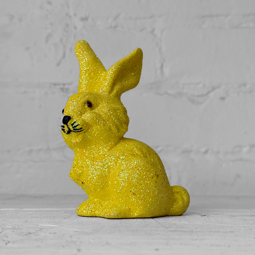 Ino Schaller Small Glitter Bunny in Yellow