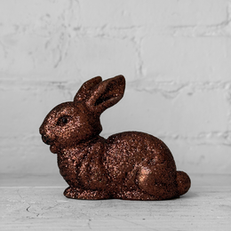 Ino Schaller Extra-Small Lying Glitter Bunny in Brown