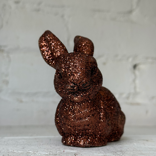 Ino Schaller Extra-Small Lying Glitter Bunny in Brown